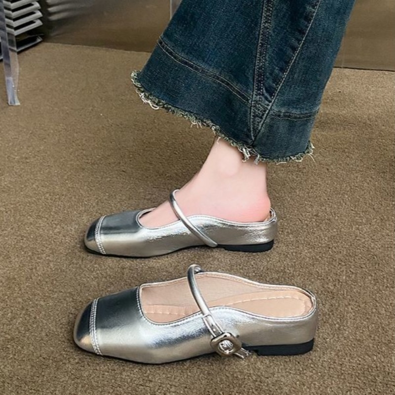 Slip On Mule Flat - Sandal Selop Wanita Terinspirasi Gaya Prancis