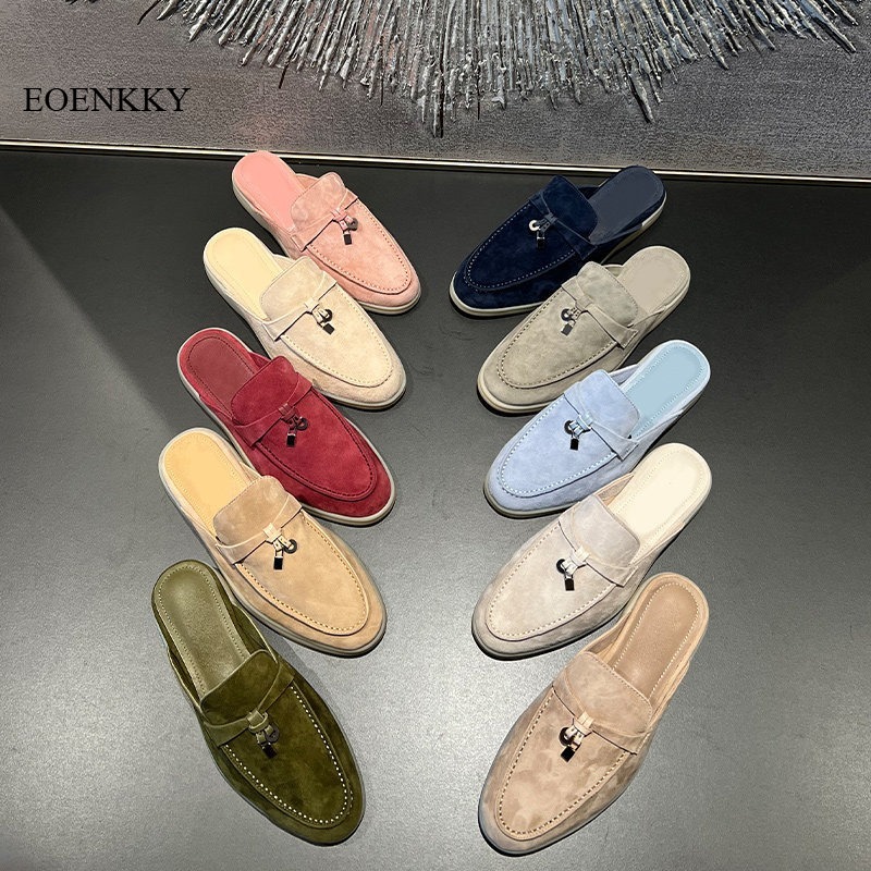 Slip On Mule Flat - EOENKKY 2026 Sandal Wanita Musim Panas