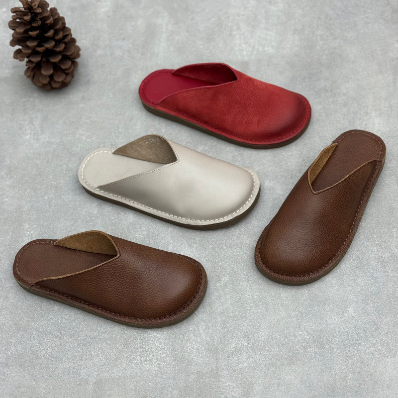 Slip On Mule Flat - Sepatu Kulit Asli Buatan Tangan Wanita