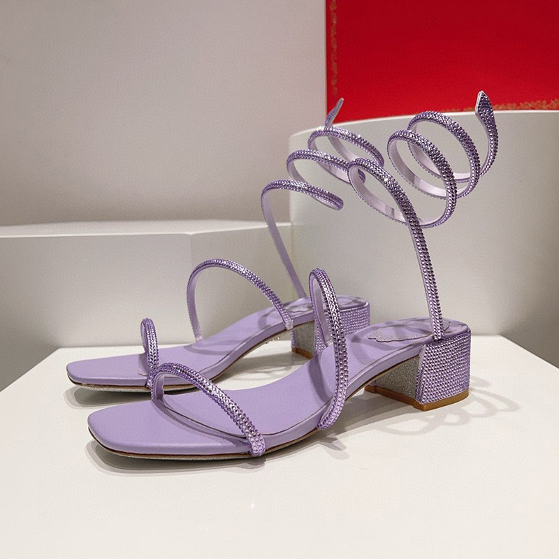 Gladiator Sandal Women - Sandal Hak Tinggi Chunky Ujung Persegi