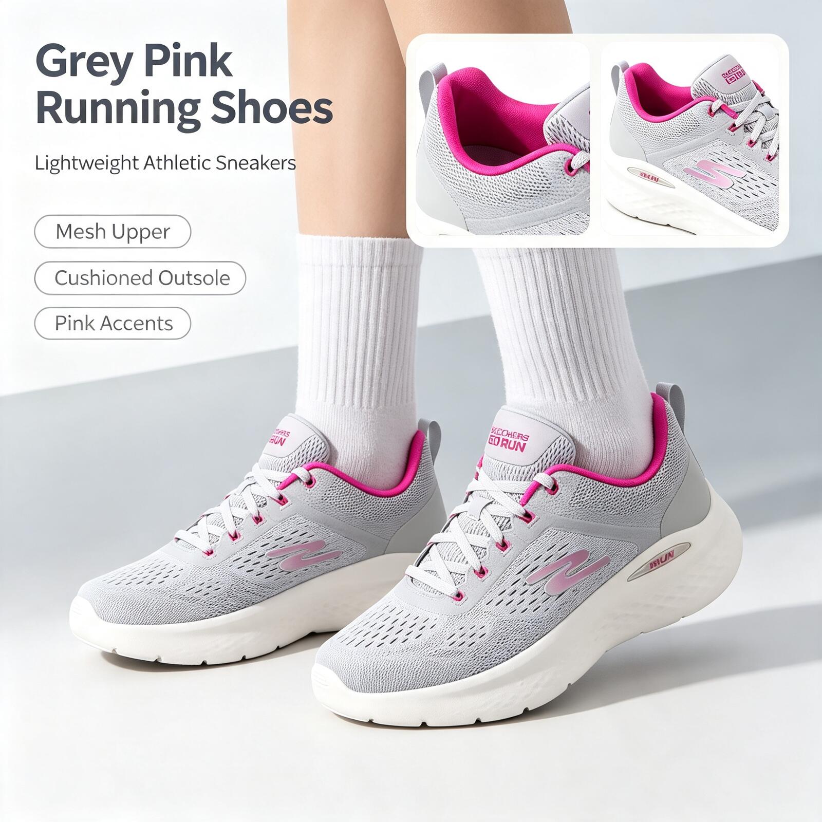 Women'S Shoes New Balance - Sepatu Lari Wanita Baru Skechers 129423-GYPK
