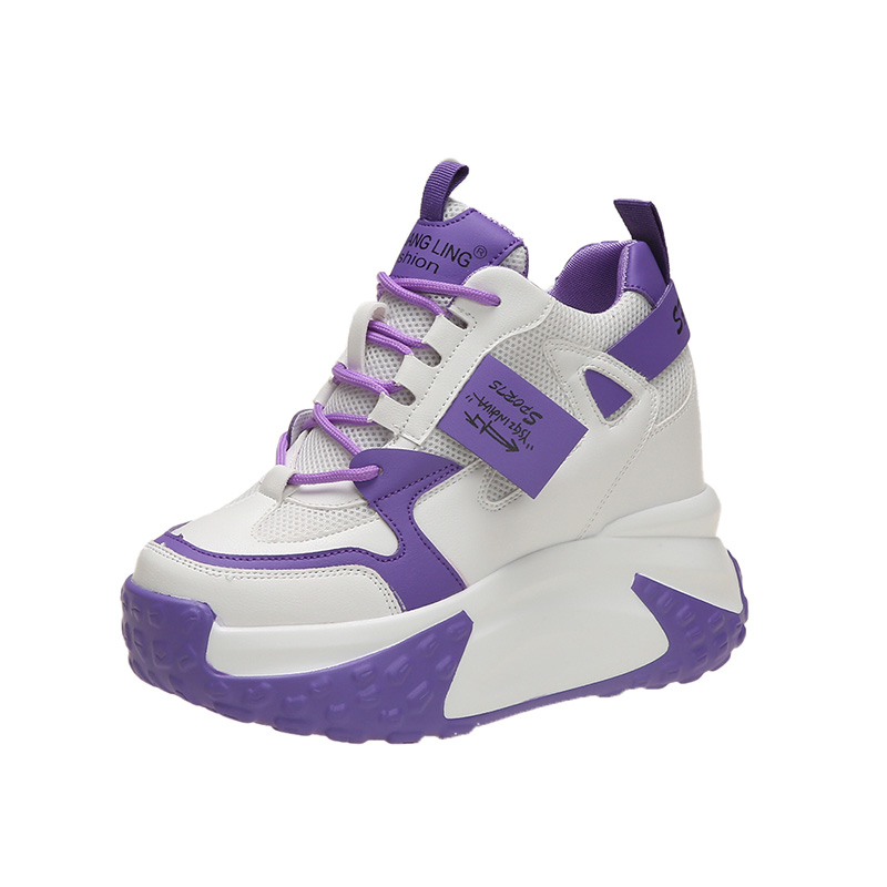 Women Shoes Store - Sepatu Sneakers Wanita Platform Tinggi 9.5CM,