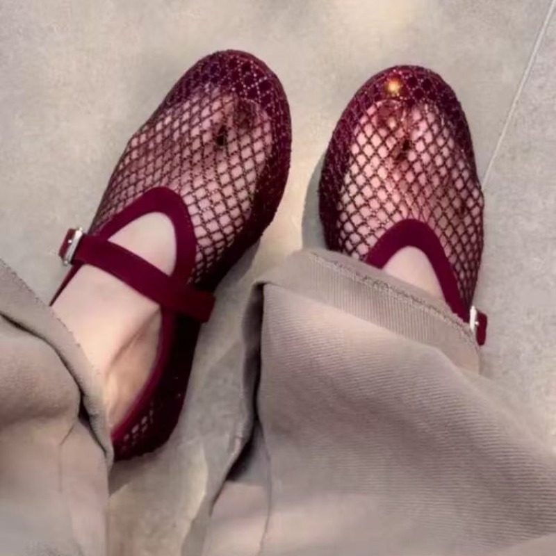 Women Shoes Casual - Sandal Baotou Berhias Rhinestone Wanita 2026