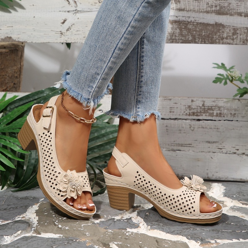Sandal Wanita Hak Tebal Musim  - Women Shoes Model ulasan dan harga