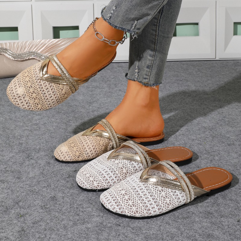 Sandal Pantai Wanita Musim Pan - Slip On Mule Flat ulasan dan harga