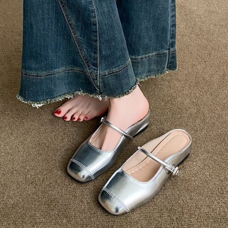 Sandal Selop Wanita Terinspira - Slip On Mule Flat ulasan dan harga