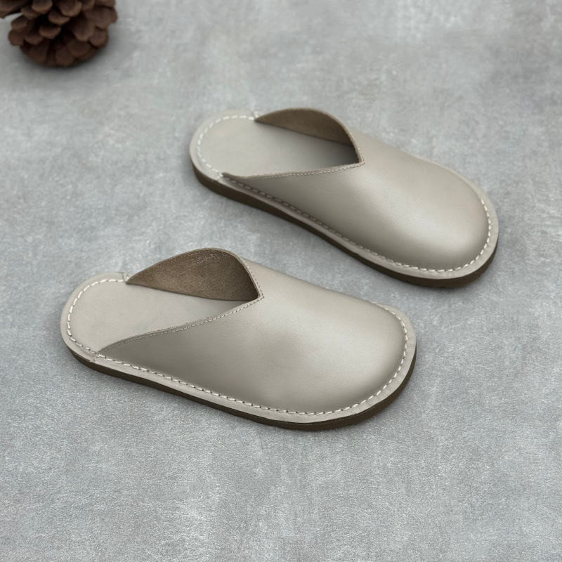 Sepatu Kulit Asli Buatan Tanga - Slip On Mule Flat ulasan dan harga