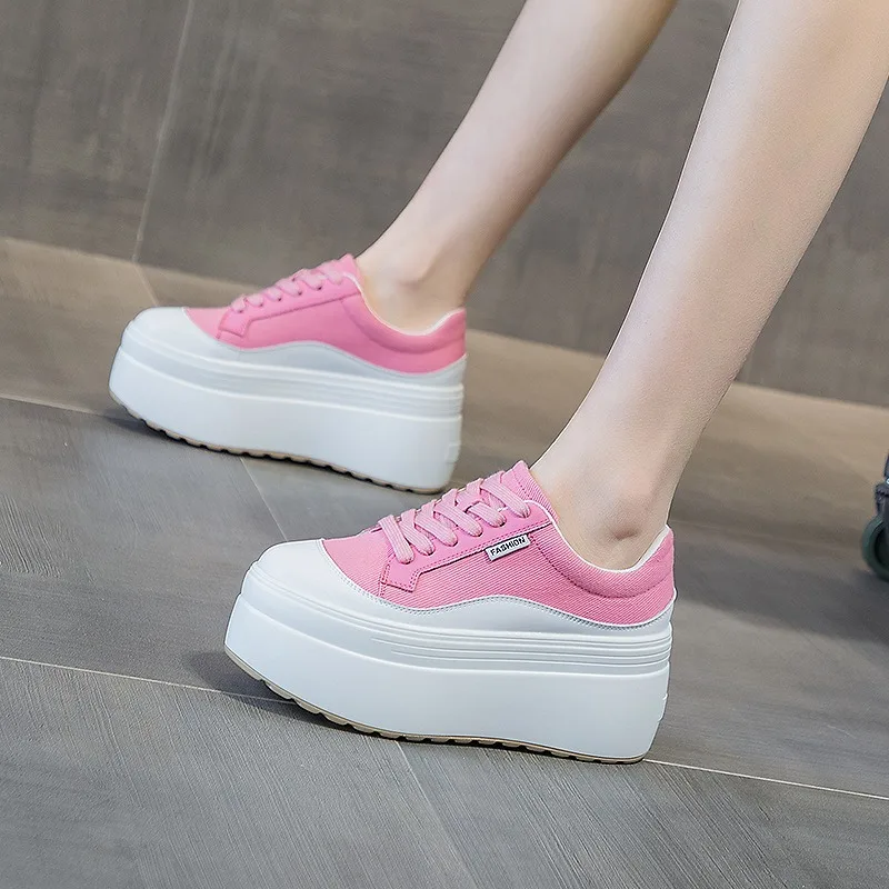 8cm baru kanvas kulit asli wan - Women Shoes Store ulasan dan harga
