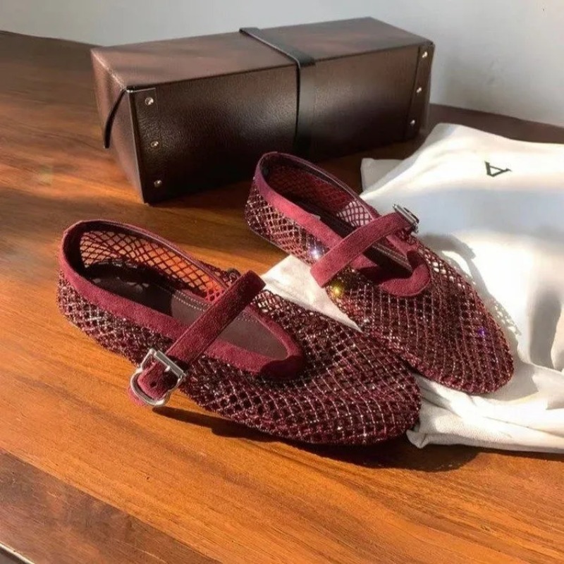 Sandal Baotou Berhias Rhinesto - Women Shoes Casual ulasan dan harga